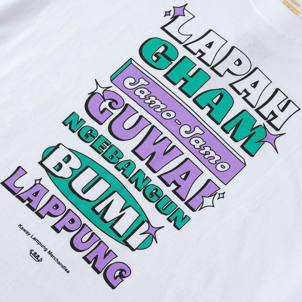 Kaway T-shirt Kaos LAMPUNG GHAM White