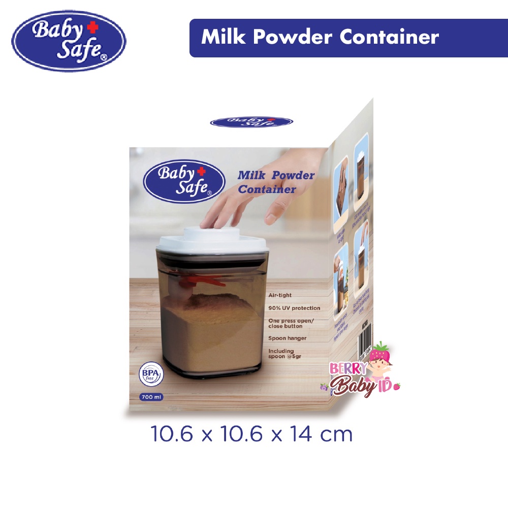 Baby Safe Premium Milk Powder Container Wadah Kontainer Susu Formula Berry Mart
