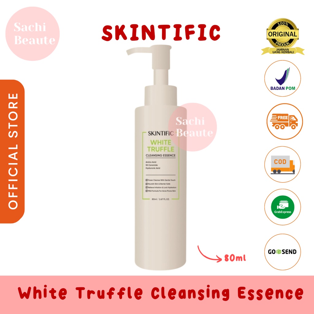 SKINTIFIC White Truffle Cleansing Essence Cleanser Serum Nourish and Protect Skin Barrier 80ml Moisturizer