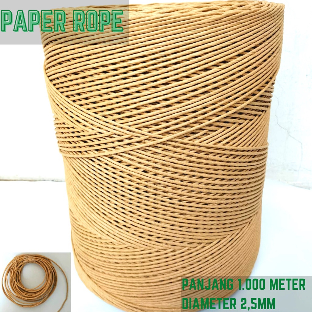 Tali Kertas Tali Rami Paper Rope (PR1-Panjang 1.000 M)