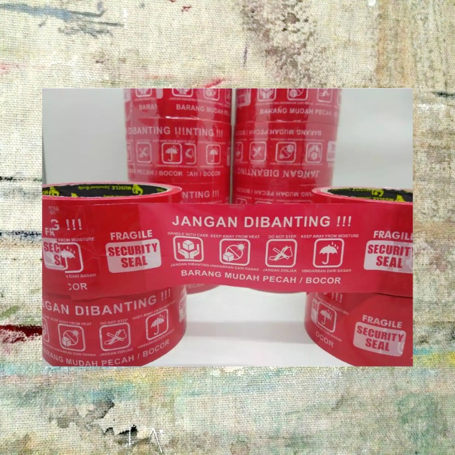 

Lakban Fragile merah jangan dibanting 50 meter