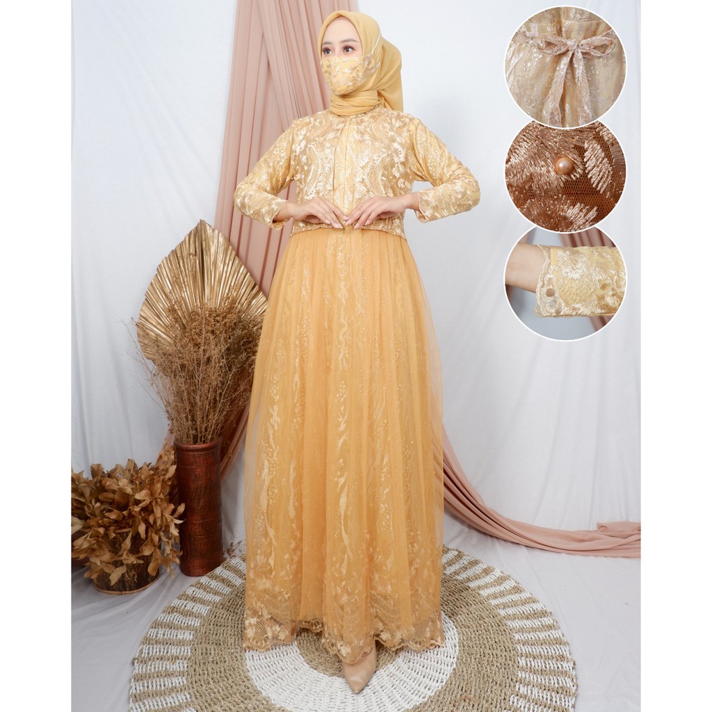 Dress Kebaya Tille Mix Tutu Terbaru, Dress Tille Wanita Mix Tutu, Dress Tille Tutu Terbaru