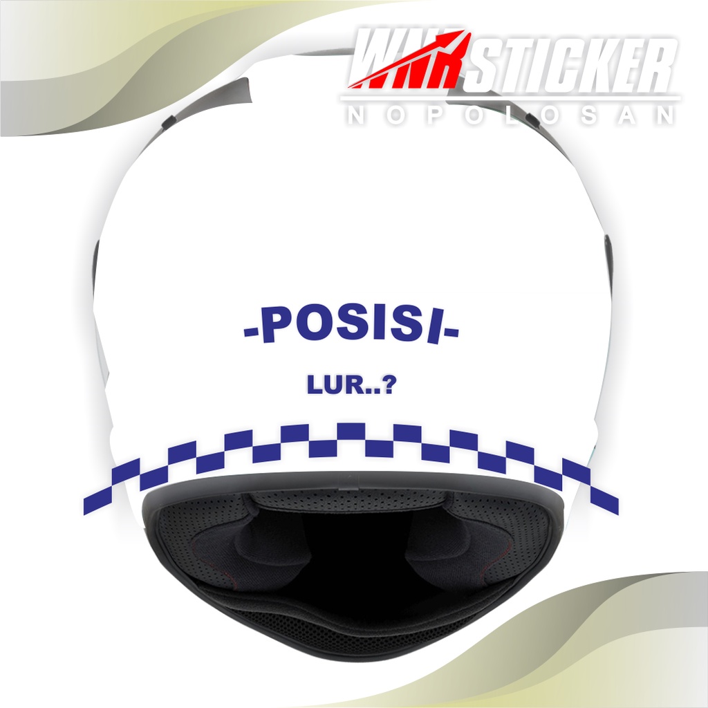 Sticker cutting posisi lur sticker helm sepeda motor
