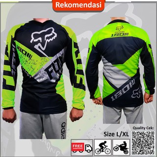 Kaos Jersey  Sepeda  Gunung  FLY Hijau Baju  Jersy Sepeda  MTB  