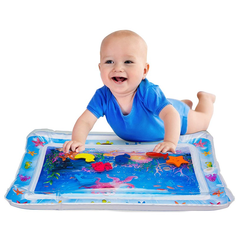 Tummy Time Water Mat Funsquare Baby Sensory Toys Baby Inflatable Patted Pad Baby Inflatable Water Cushion