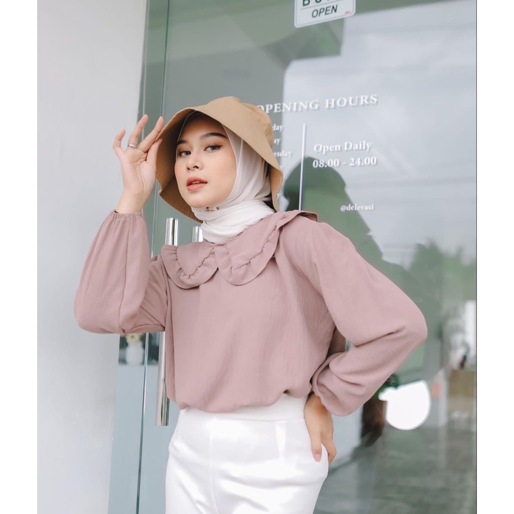 1KG MUAT 5PCS | DAWIA SHIRT TOP BLOUSE RAYON CRINCLE KOREAN STYLE HITS OOTD SELEBGRAM FASHION GROSIR MURAH WANITA