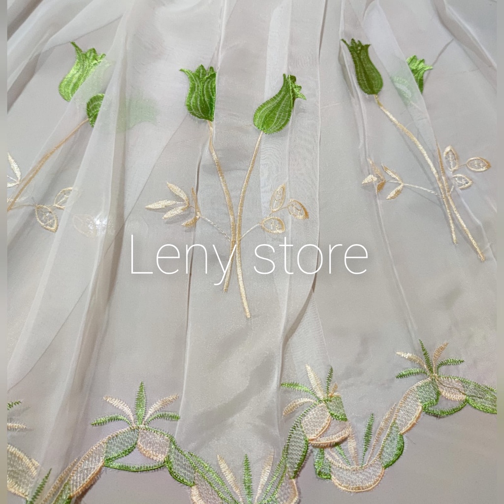 ❤ LENYS ❤ KAIN vitras bahan mentahan  meteran bordir/kain mentahan vitas permeter/bahan vitrace mentahan/kain fitras permeter