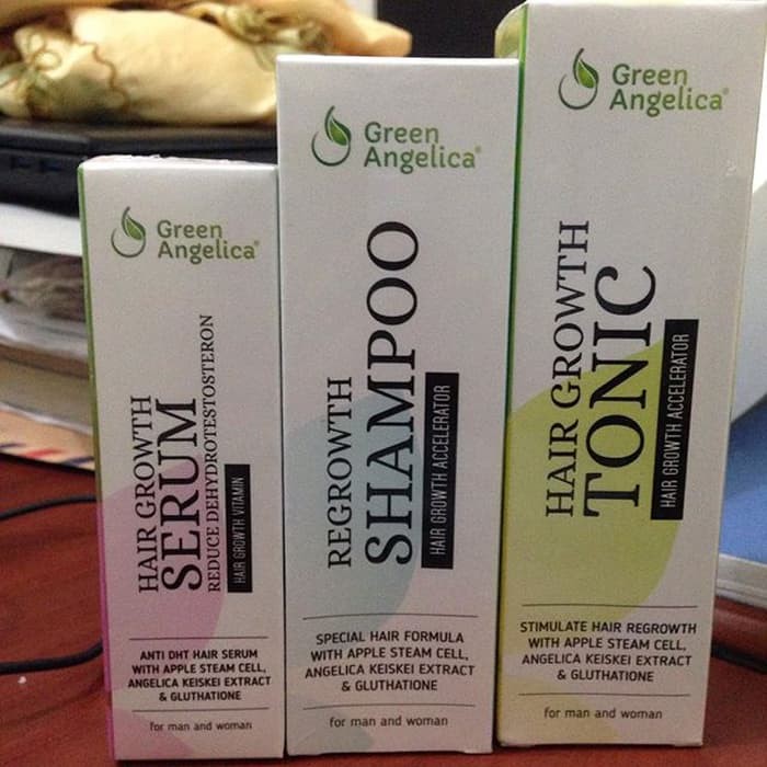 TERLARIS Perawatan Rambut Rontok dan Botak Alami Green Angelica [ORIGINAL]