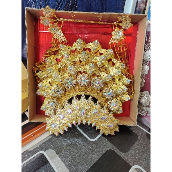 sunting penganten melayu Riau komplit full set permata.