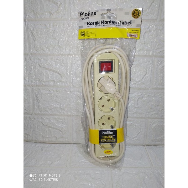 Stop Kontak Arde + Kabel 5m dan 10m (2L, 3L, 4L, 5L)