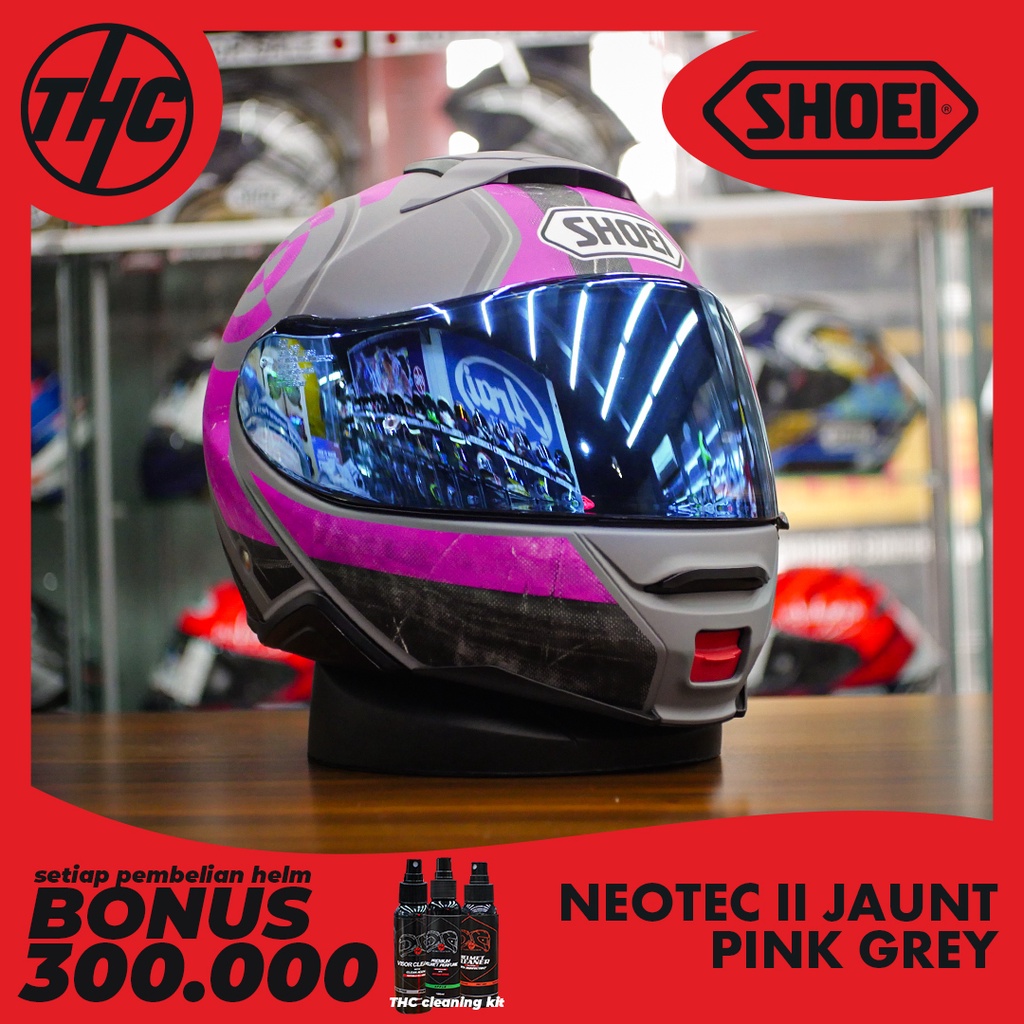 Jual SHOEI HELMET NEOTEC II (2) JAUNT TC-7 PINK GREY | Shopee Indonesia