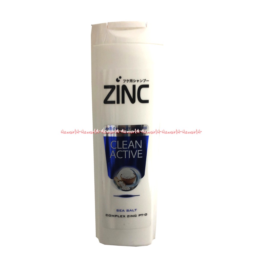 Zinc Anti Dandruff Shampoo 340ml Clean Active Hair Fall Shampoo Untuk Rambut rontok ketombe