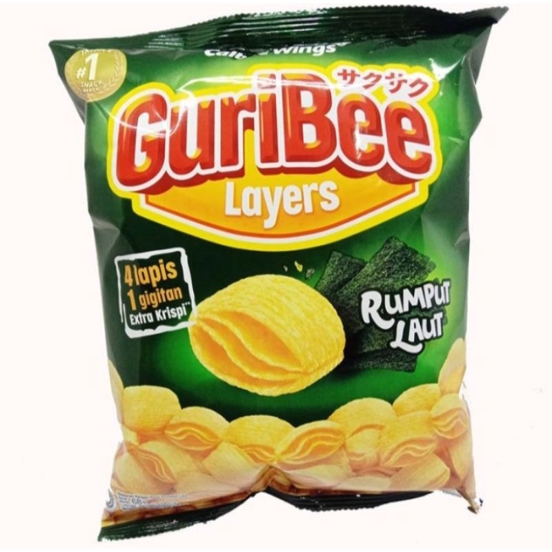 

GuriBee Layers 68gr RUMPUT LAUT - snack calbee wings