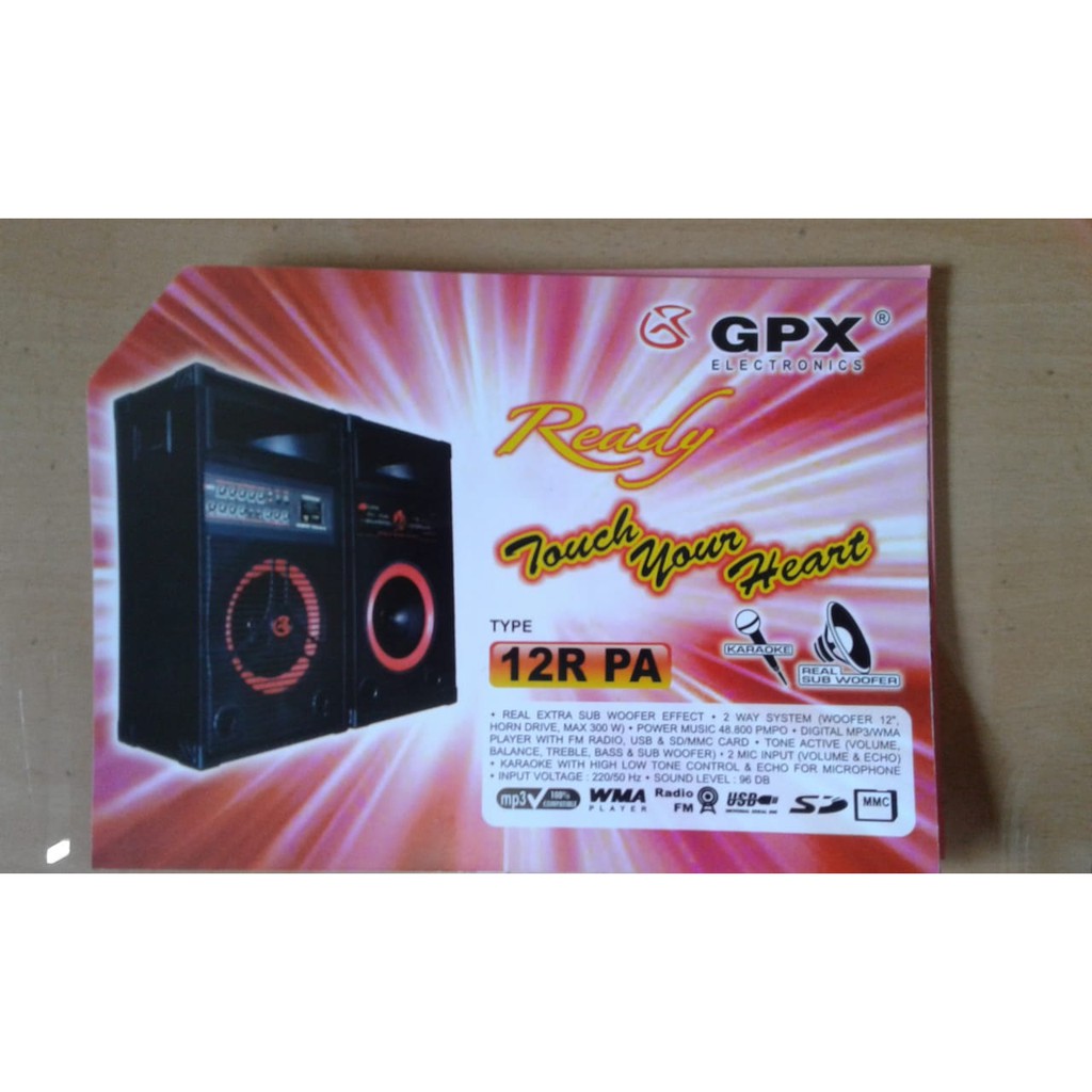 GPX Speaker Aktif  XB 12R PA