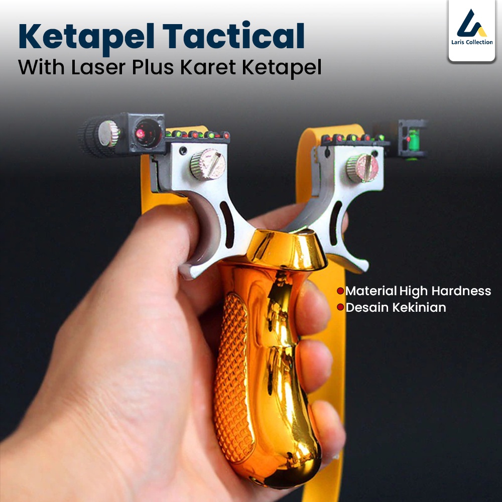 Ketapel Tactical Slingshot with Laser Plus Karet Ketapel Big Power Slingshot