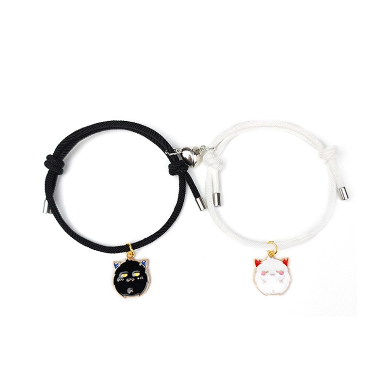 Zzz 2PCS Gelang Tali Kepang Adjustable Dengan Magnet Untuk Pasangan / Pria / Wanita