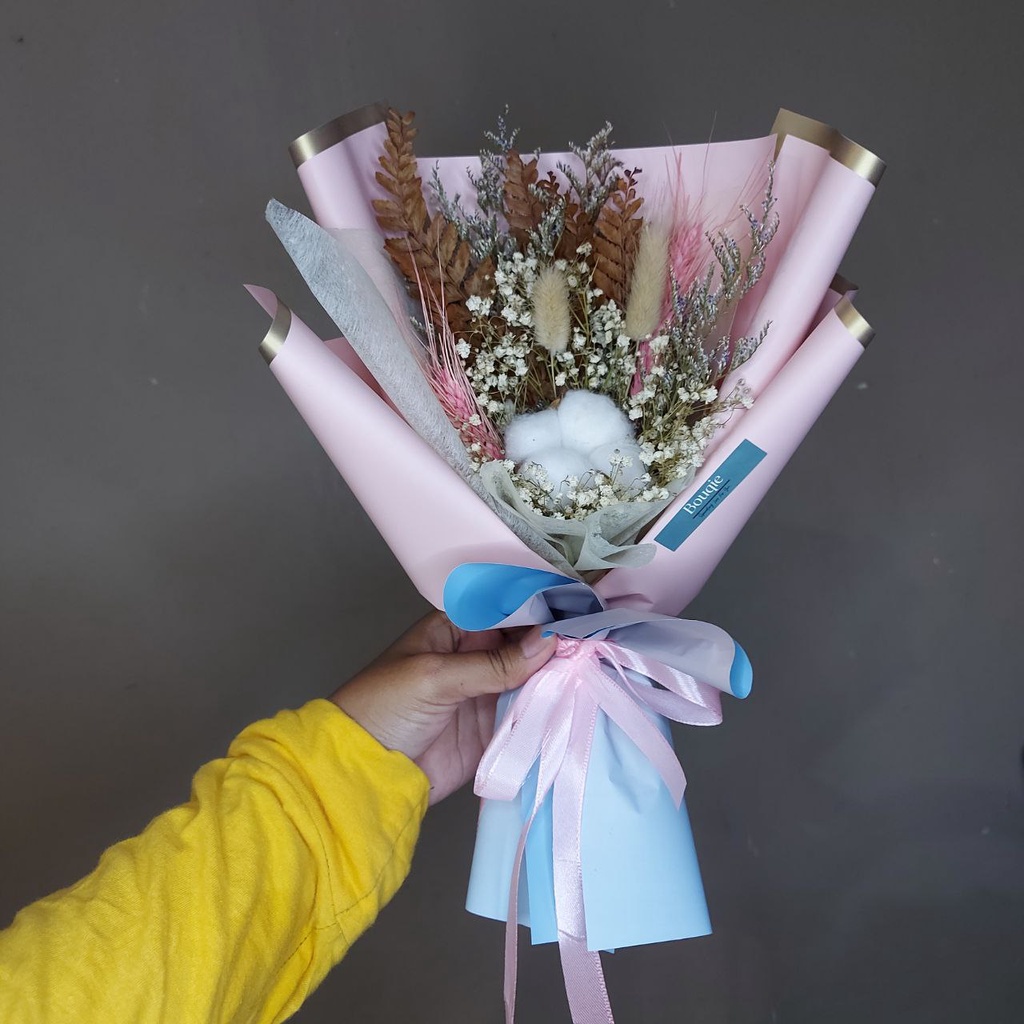 Single Steam mini Bouquet - buket bunga kering bekasi - buket bunga aestetic - hand bouquet bekasi -