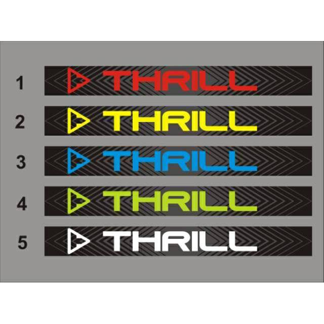 Stiker decal downtube bagian bawah sepeda MTB Thrill