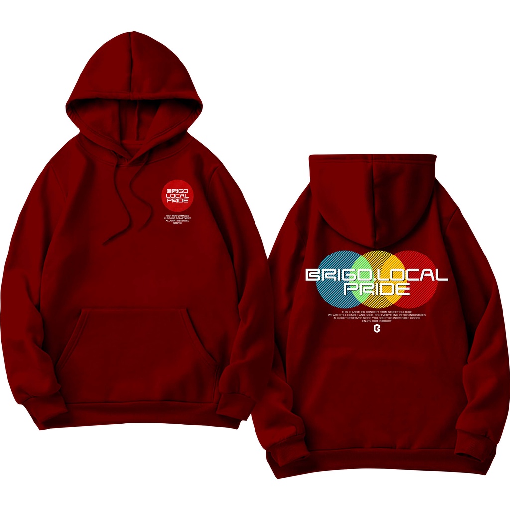 BRIGO Jumper Hoodie Three Circle II Sweater Hoodie BRIGO Three Circle Sablon DTF Fleece Cotton M-XXL (Pria &amp; Wanita) Free stiker&amp;Gantungan Kunci