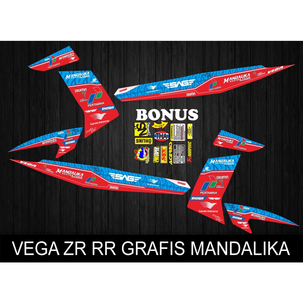 STIKER STRIPING MOTOR VEGA ZR/RR/R NEW MANDALIKA
