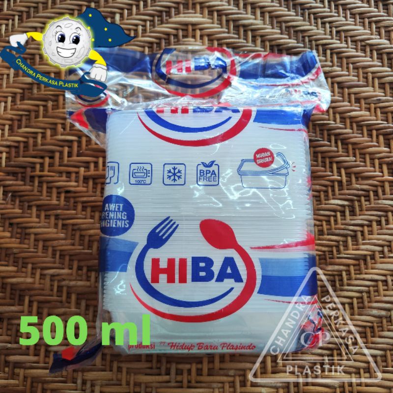 Thinwall HIBA BPA FREE 500 ml Rectangle - 25 pcs