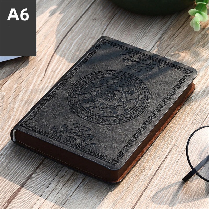 

Buku Catatan Jurnal Notebook Cover Kulit Vintage Pattern PU Leather A6