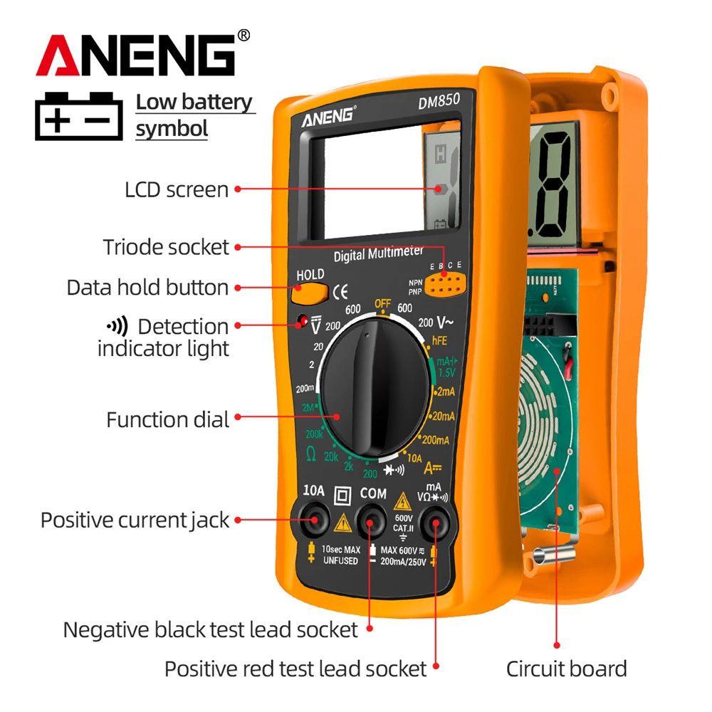 TOP Digital Smart Multimeter Multifungsi Presisi Tinggi True RMS Digital Profesional Meter