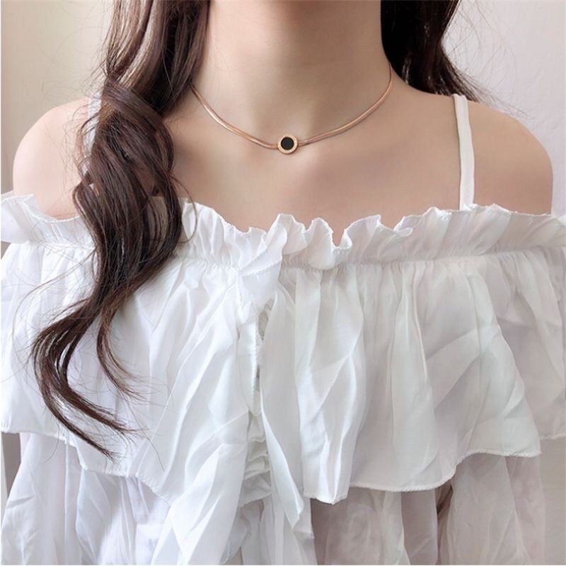 Kalung Fashion Korea Choker Titanium Model Bvl LCN03 KS14