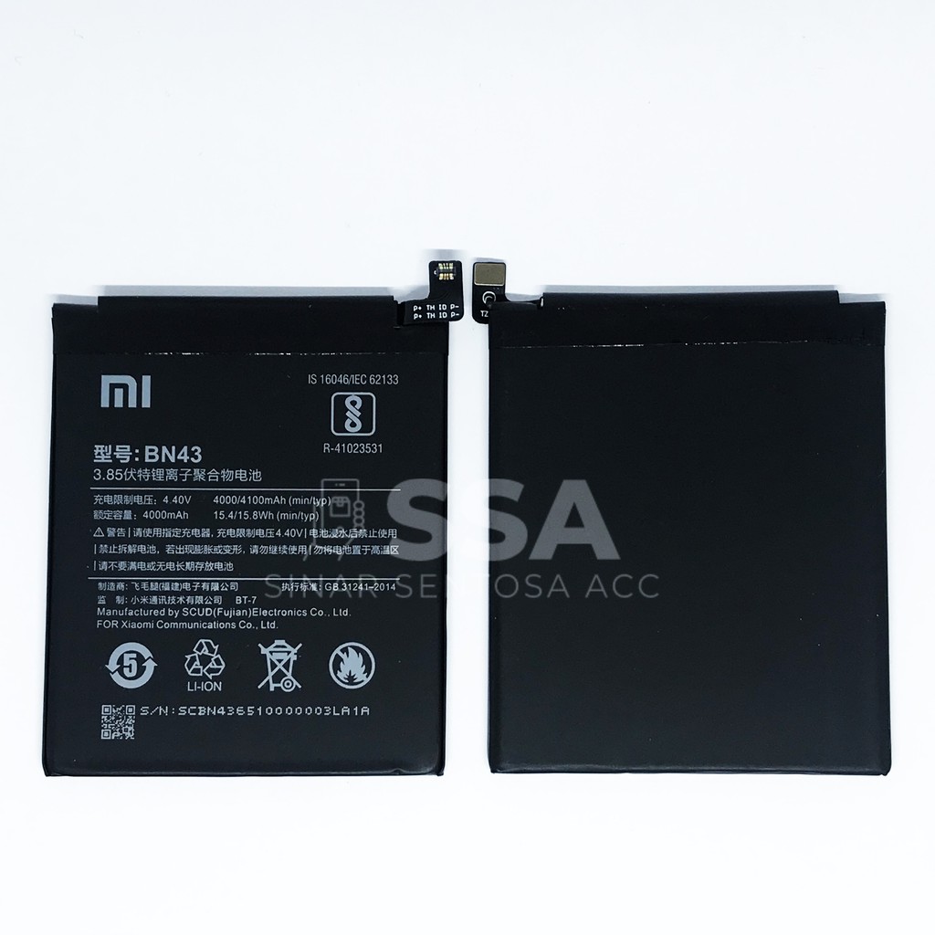 Baterai Xiaomi Redmi Note 4x BN43 Original OEM BN 43 4 x Xiao Mi Batre Batrai Battery Ori Garansi