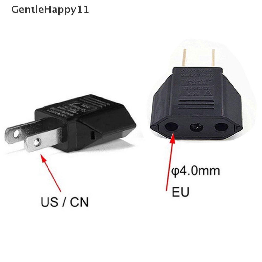 EU Euro Europe to US USA Power Jack Wall Plug Converter Travel Adapter Adaptor 