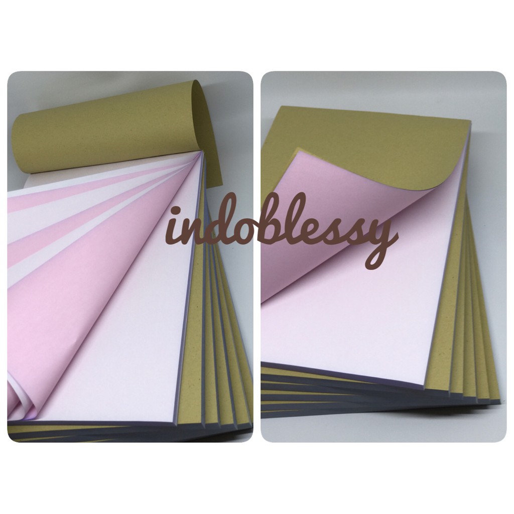 

BUKU NCR POLOS 1/4 FOLIO 2 Rangkap( 2 Ply) Putih&Merah 10,5 Cmx16,5 Cm