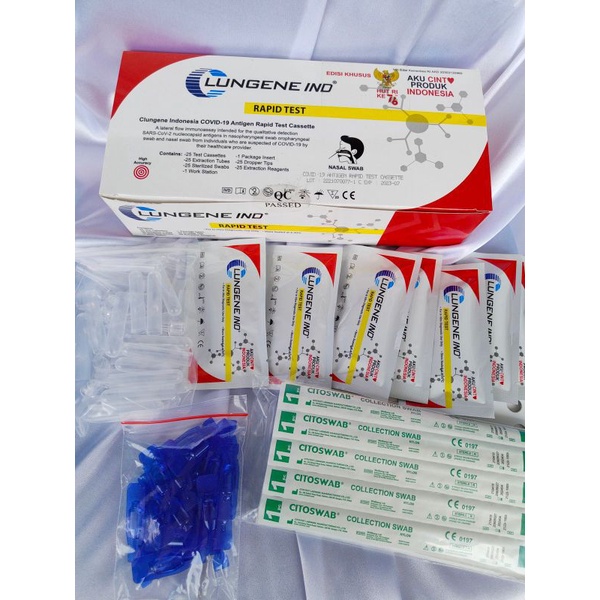 Rapid Test Swab Antigen Clungene Merah