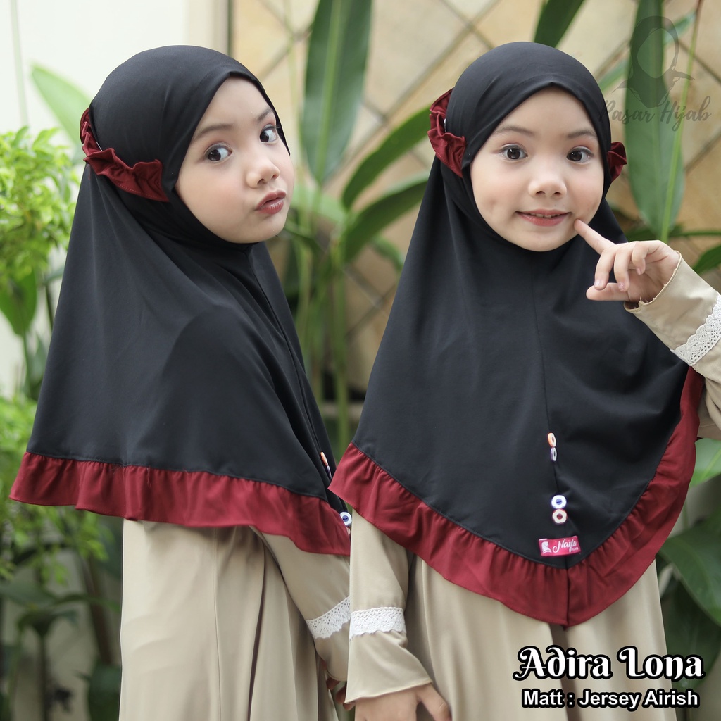 Kerudung Anak Adira Lona Jilbab Anak Jersey Airis Pasar Hija'b