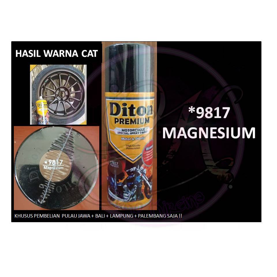 Cat Pilox Diton Premium MAGNESIUM 9817 400cc warna magnesium besi sepeda motor mobil helm mesin velg