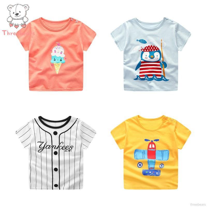 Setelan Kaos T-Shirt Bayi Laki-laki Lengan Pendek Gambar ...