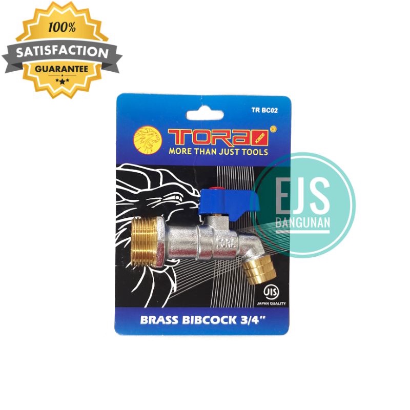 Kran Air Taman Kuningan 3/4" / Kran Tembok Kuningan Gagang Pendek