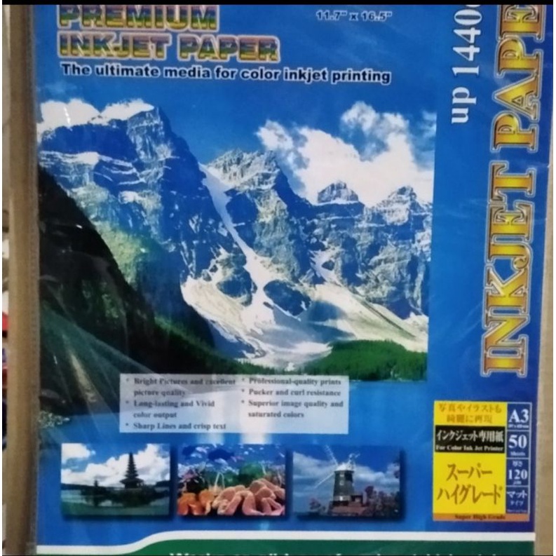 

Kertas Injet Paper A3 120gsm @50 Lembar