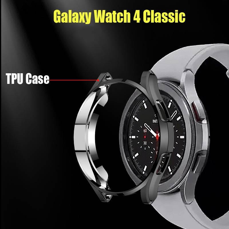 Case for Samsung Galaxy Watch 4 3 40mm 44mm 41mm 45mm TPU Plated all-around Screen protector cover bumper correa Samsung Galaxy Watch Active 2 40MM 44MM