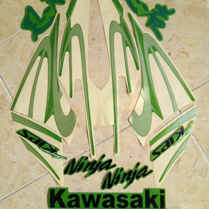 stiker striping Kawasaki ninja rr old 2011 hijau