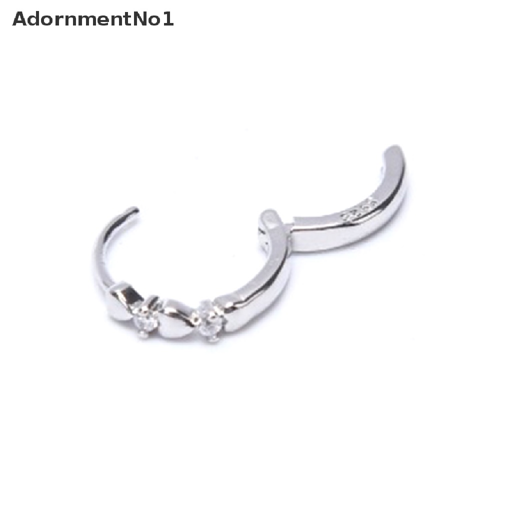 (AdornmentNo1) Anting Tusuk Bentuk Hati Bahan Silver 925 Untuk Wanita