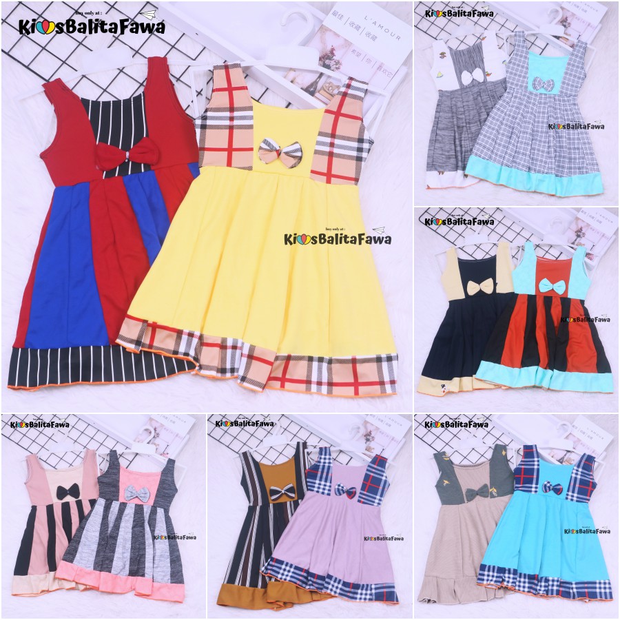 Dress Aurora uk 3-4 Tahun / Baju Anak Perempuan Yukensi Murah Adem Pakaian Pesta Gaun Dres Batik