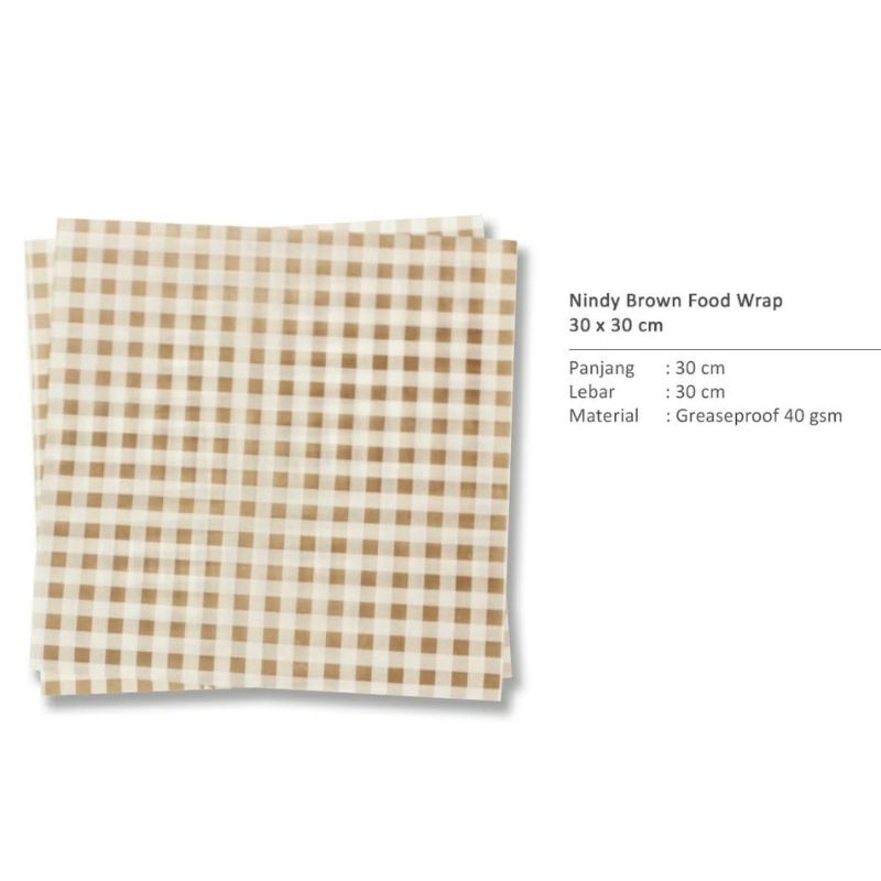 DIGIPACK NINDY BROWN FOOD WRAP 30X30