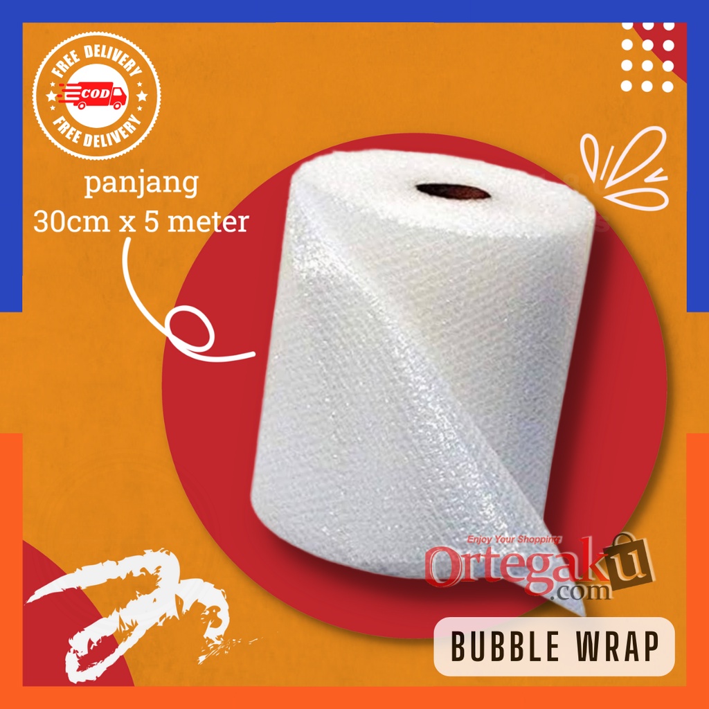 

BUBBLE WRAP ROLL METERAN 30cm x 5 Meter MURAH | Plastik Bubblewrap tebal Gulungan, bubblewrap pengaman paket