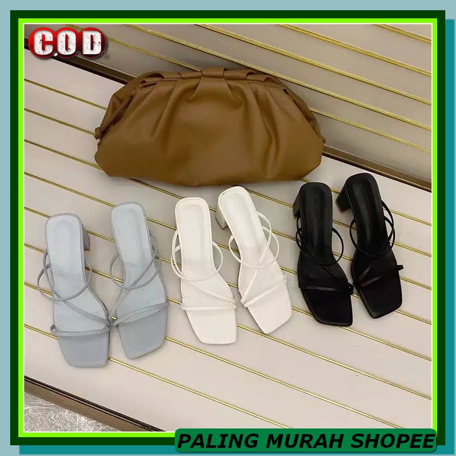 Heels Heals Wanita Hills Hak Kaca Tahu Pesta Kondangan Hells Mura MT980 Tokodisna - Heels Hak Tahu