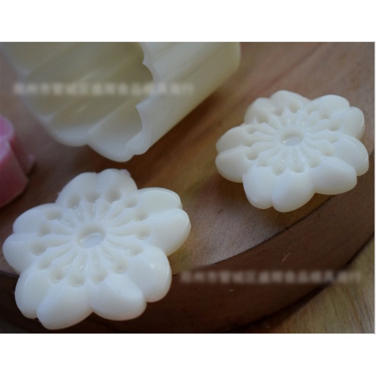 Cetakan Nastar Taiwan Kue Bulan Mini Snow Mooncake Moon Cake Plunger 25g Mold Plunger Bunga Sakura