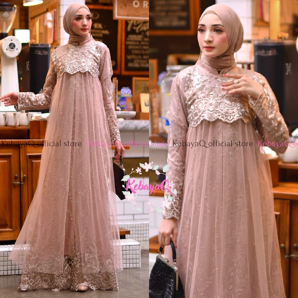 Jual Cod Kq Gamis Terbaru Laqunatu Gamis Busui Friendly Gamis