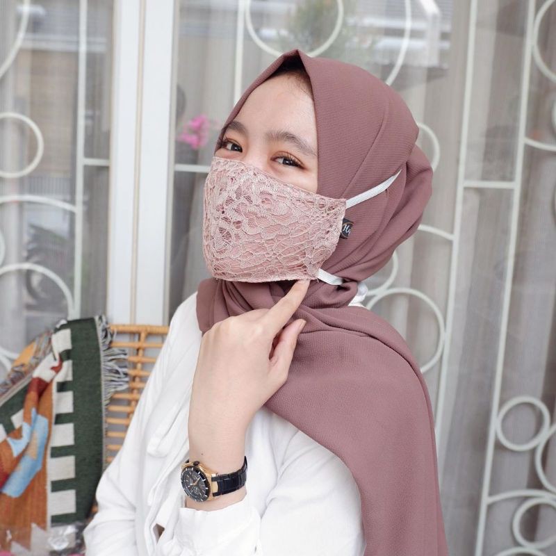 Masker Brokat / masker kondangan kekinian