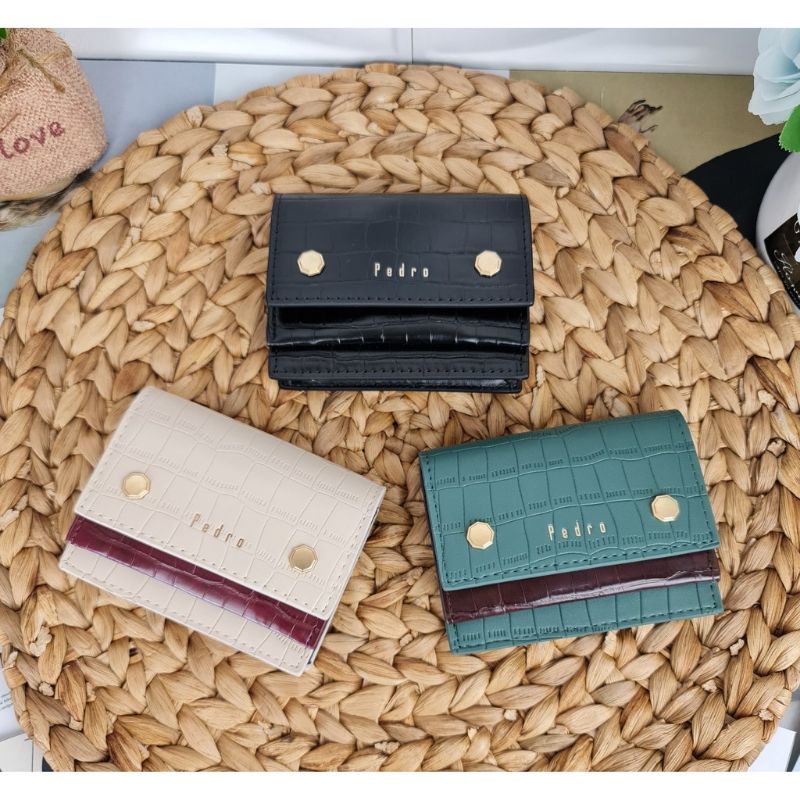 3.3 SALE | PDRO Croc-Effect Embossed Leather Card Holder