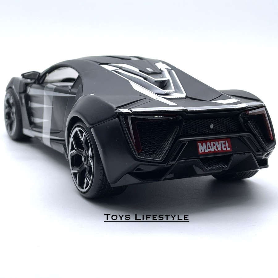 Mobil Jada Diecast Black Panther Lykan Hypersport Skala 1:24