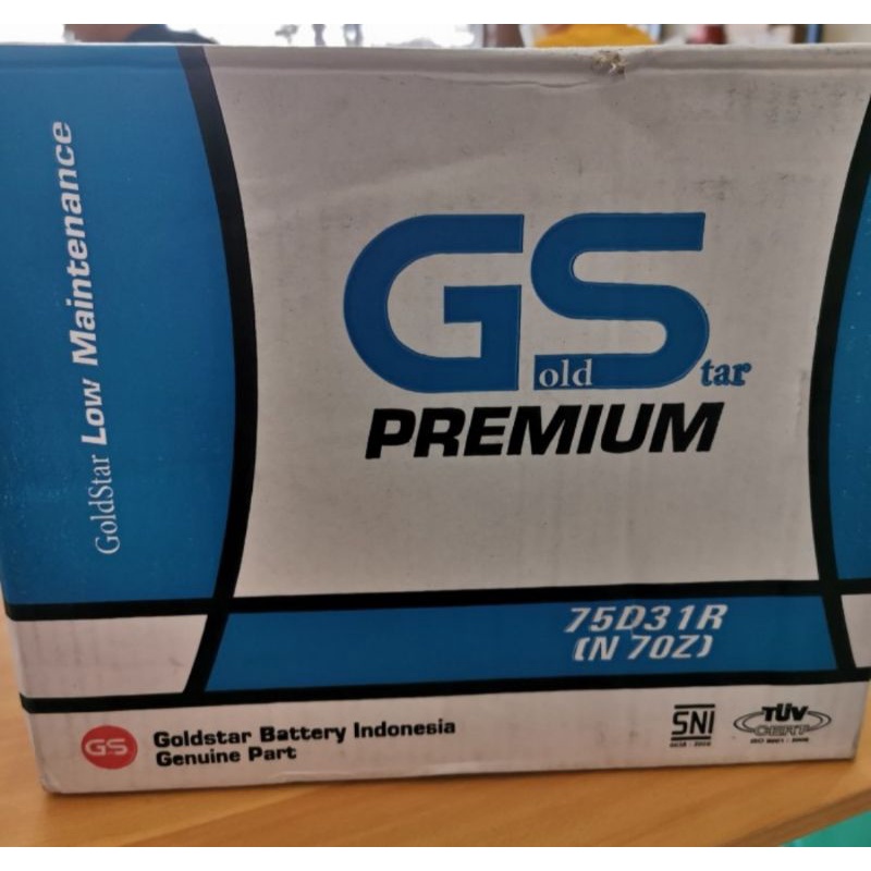 AKI BATERAI GENSET MOBIL GS GOLDSTAR N70Z/75D31R GARANSI 3 BULAN 12V 80AH PANTHER L300 CAPTIVA DIESE